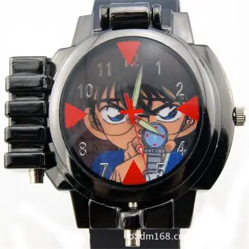 Mode tegneseriefigurer armbåndsur Børn Detective Conan Infrarød Glas Rødt Lys, Laser, zoom Analog