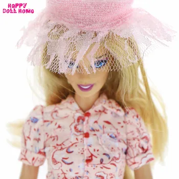 Mode Tøj Dating Fest Fritidstøj Blomstret Bluse Denim Nederdel, Hat, Bælte, Taske, Sko Tøj Til Barbie Dukke Tilbehør Toy