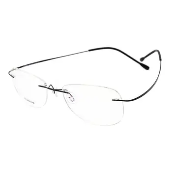 Mode Uindfattede Briller Ramme Optiske Briller i Titanium Hukommelse Legering af Høj Kvalitet Recept Briller til Mænd og Kvinder