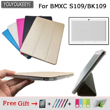 Mode Ultra tynd 3 fold Folio PU står dække sagen For BMXC S109 BK109 10.1-tommers tablet pc ,5-farve for at vælge+ 3 gave
