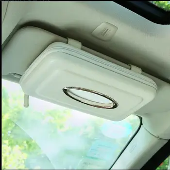 Mode visir type PU læder bil tissue box servietholder bil væv holder autostol max PZJH044