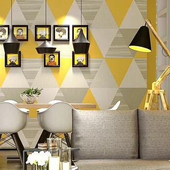 Moderne 3D-Abstrakt Geometrisk Gitter Mønster Tapet 10m Nordiske Stue, Soveværelse, TV Baggrund Wall Paper Home Decor