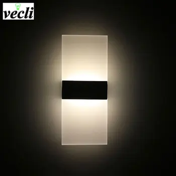 Moderne 7w LED-væglampe, Badeværelse sengen Soveværelse stue Væg Sconce Indendørs Lampe AC85-265V LED spejl Væg Belysning bra