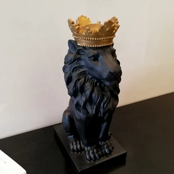 Moderne Abstrakte Crown Lion Ornamenter Boligtilbehør Stue Vin Kabinet Og Bruser Værelse Dekorationer, Bryllup Gave