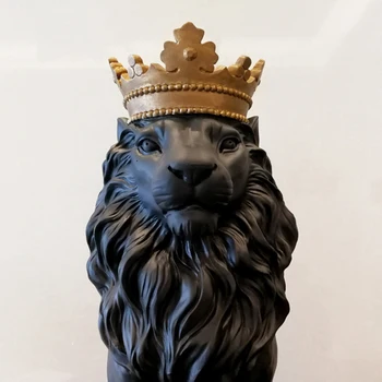 Moderne Abstrakte Crown Lion Ornamenter Boligtilbehør Stue Vin Kabinet Og Bruser Værelse Dekorationer, Bryllup Gave
