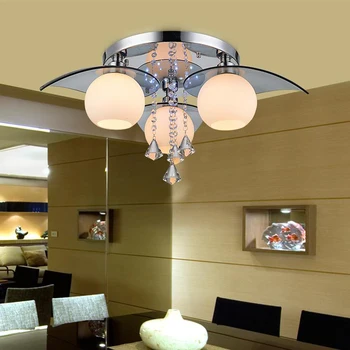 Moderne K9 Crystal Colrful LED Loft Lampe DIY Hjem Deco-Stue Glas Bolden E27 Pære Loft lampe Fjernere Kontrol