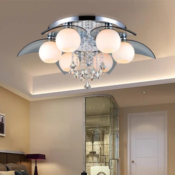 Moderne K9 Crystal Colrful LED Loft Lampe DIY Hjem Deco-Stue Glas Bolden E27 Pære Loft lampe Fjernere Kontrol