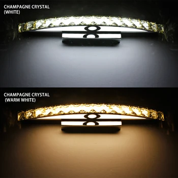 Moderne Krystal, Spejl Væg Lamper i Badeværelset 18W LED-Lamper, Lampetter Varm Hvid & Cool Hvid 70cm Lang
