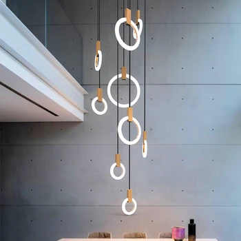 Moderne LED-lysekrone stue suspenderet lys soveværelse inventar trappe belysning Nyhed belysning loft hængende lamper