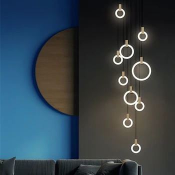 Moderne LED-lysekrone stue suspenderet lys soveværelse inventar trappe belysning Nyhed belysning loft hængende lamper