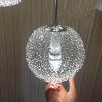 Moderne Lysekroner Globe Glas Loft Lampe med 10 Bolde LED lampe luminaria avize Glans Trappe Lang Belysning i Hjemmet