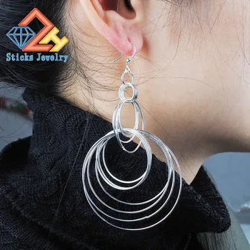 Moderne Minimalisme Charme Øreringe, Mode Smykker K Hvid Forgyldt Big Hoops Øreringe Kvindelige Mode Øreringe
