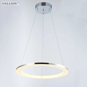 Moderne pendel lampe led-vedhæng lys Enkelt Ring akryl lamper LED-Belysning til stue spisestue køkken VALLKIN