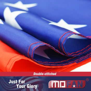 MOFAN AMERIKANSKE Flag, Amerikanske Nationale Flag - Lærred Sidehoved og-dobbeltsyet - USA Polyester Flag med 2 Messing Øskner 3x5ft