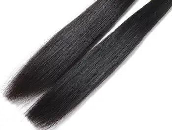 MOKKA Peruvianske Hår Straight Hair Extension 3 Bundter med 4X4 Lace Lukning Virgin Human Hair Weave Bundter