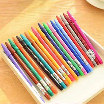 Monami 3000 12/24 Farve Fiber Pen Sæt 0,5 mm Flerfarvet Liner, Vand-baseret Pigment Akvarel Pen Art School & kontorartikler