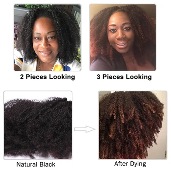Mongolsk Afro Kinky Krøllet Hår Væve 4B 4C Naturlige Menneske Hair Bundter 1 Stykke Remy Extensions Rosa Queen Hår Produkter
