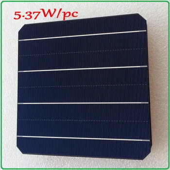 Mono solcelle panel 21.6% høj effektivitet 5.37 W/pc nok udgangseffekt En klasse monokrystallinske DIY solar panel celle 6x6