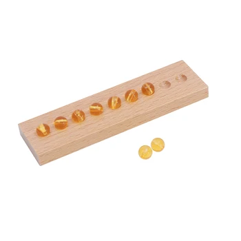 Montessori Børn Baby Legetøj 9 Gyldne Perle Enheder Børnehave Brinquedos Juguets