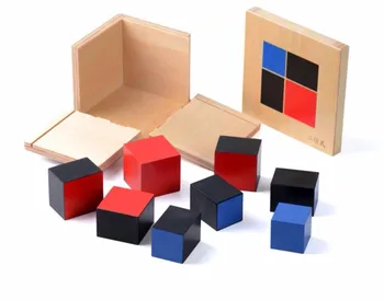 Montessori Materiale Algebraisk Binomial Cube Baby Legetøj Tidlig Uddannelse Førskole Uddannelse Matematik Kids Legetøj Brinquedos Juguetes Blok