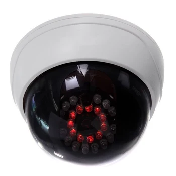 MOOL Indendørs CCTV Falske Dummy Dome Sikkerhed Kamera med IR LEDs-Hvid