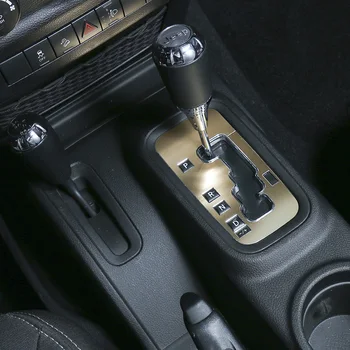 MOPAI Aluminium Bil Indvendige Gear Shift Panel Dekoration Dække Klistermærker Til Jeep Wrangler 2011 Op Bil Styling