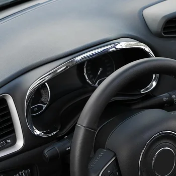 MOPAI Krom Indvendigt Tilbehør ABS Dashboard Dekoration Dække Trim Klistermærker Til Jeep Renegade Op Bil Styling