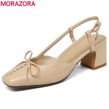 MORAZORA HOT Salg 2018 Nye ankommer sandaler kvinder sko-pladsen høj hæl kjole sko nøgne farve, mode sommer damer sko