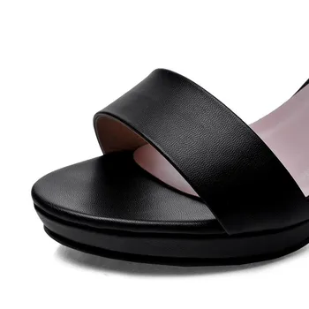 MORAZORA stor størrelse 34-43 2018 mode tyk høje hæle åben tå kvinde sandaler af høj kvalitet pu læder sort rød sko kvinde