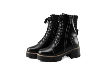 MORAZORA Stor størrelse 34-43 dame støvler fashion sko ankel støvler til kvinder platform sko i ægte læder støvler sort zip