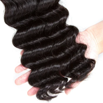 Mornice Hår, Brazilian Løs Dyb Bølge Menneskehår Bundter Med Lukning 3 Bundter Hår Væve Med Lukning Non Remy Hair Extension