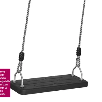 Morskab gummi swing plade med klatring reb, kæder, kroge varigt udstyr park gynge til børn/voksne