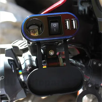 Motorcykel Cigarettænder Stikkontakt og Dual USB Oplader el-Porte med en Switch Udvidet Wire Gratis Fragt