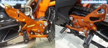 Motorcykel CNC-Justerbar Rytter Bageste Sæt Rearset Fodstøtte Foden Hvile Pinde For KTM Duke 125 200 390 2011 2012 2013 2016