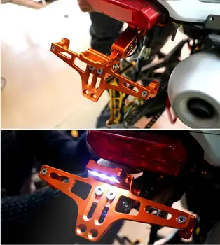 Motorcykel Tilbehør CNC Bageste Nummerplade Mount Holder med LED-Lys Til SUZUKI GSX750 GSX1000 GSX1250 GSX1400 GSX650F GSXR