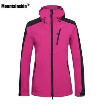 Mountainskin Kvinder er Vinter Softshell Fleece Jakker Udendørs Sportstøj Vandring, Trekking, Camping Skiløb Kvindelige Vindjakke VB045