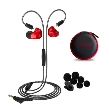 Moxpad X9 3,5 mm I ear Headset med Dobbelt Dynamisk Driver Musik, Hifi Bass-Hovedtelefoner Sport Hovedtelefoner med Mikrofon Til Smart Phones Med Box