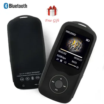 MP3-Afspiller Opdateret Version RUIZU X06 16GB Bluetooth MP3-Afspiller med FM-Radio, Optageren kan Udvides op til 64GB + Lanyard