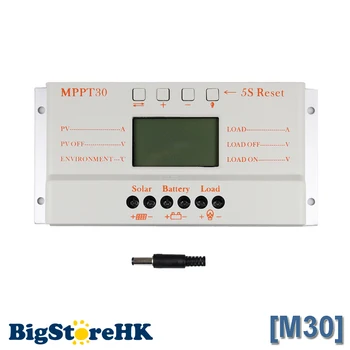 MPPT 30A Solceller Controller Oplader 5V USB Oplader 12V 24V Solar Panel Batteri LCD-Controller Oplader Auto Arbejde MPPT 30 30Amps