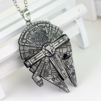 MQCHUN Star Wars Rumfartøj vedhæng legering halskæde star war skibet pendent høj kvalitet gave til ven fans filmens smykker