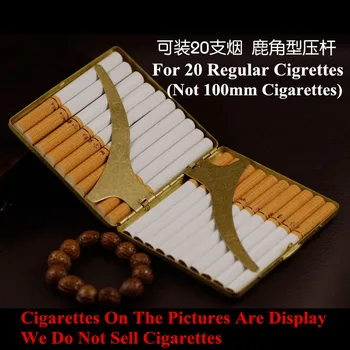 MR. K S015 Eagle Sværd Klassisk 20 Cigaret Sag Box Messing Rullende Håndværk Mandlige Høj Kvalitet Cigaret Kasser med gaveæske