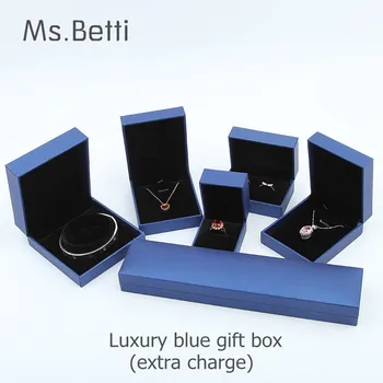 Ms Betti 2018 enestående VINTAGE-FE 3 farver angel dråbeformet øreringe og halskæde sæt med SINI krystal fra swarovski