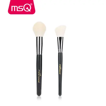 MSQ Nye Store Pulver Makeup Pensler 2stk Bløde Goat Hair Powder Blush Vinklet Kontur Make Up Børste Kit Uden skind Såret To Farver