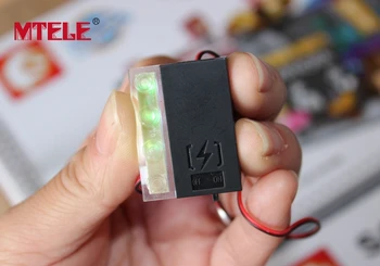 MTELE Mærke 1*4 LED-Lys Op Kit Legetøj Med Power Box For Mursten Sæt Modeller byggesten DIY Kit Legetøj Kompatibel med Lego