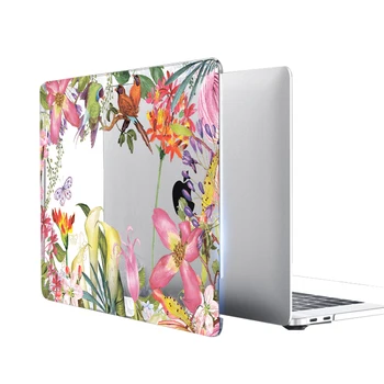 MTT Klar Krystal etui Til macbook Pro 13 15 Retina 12 tommer Touch Bar Akvarel blomst Laptop taske Cover til Macbook Air 13 tilfælde