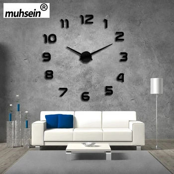 .. muhsein nye ur ur vægur diy vægure Akryl spejl boligindretning Stue Kvarts Nål Gratis Fragt