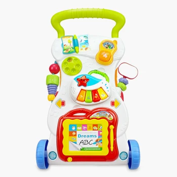Multifunktions Musikalske Baby Walker med hjul Ride på Legetøj vogn Baby legetøj Lære at gå Oplyse Eductional legetøj for børn