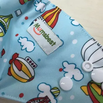 [Mums] Baby Klud Bleer 6stk/Pack med Indsæt Baby Tegnefilm Genanvendelige Vaskbar Justerbar Vandtæt Babyer Ble Sæt Pack