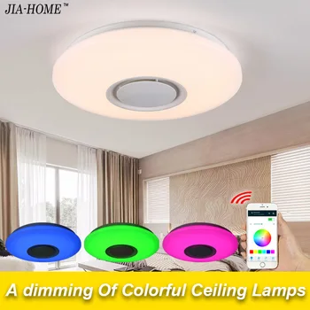 Musik, LED loftslampe med Bluetooth-styring Farve Skiftende Belysning flush mount lampe til soveværelset loftslamper