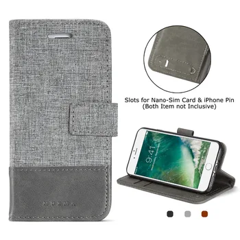 MUXMA Canvas Læder taske Til Sony Xperia XZ Premium XZ1 Kompakt L1 XZ1 Magnetisk Flip Wallet Cover-Kort Slots Mobiltelefon Tilfælde